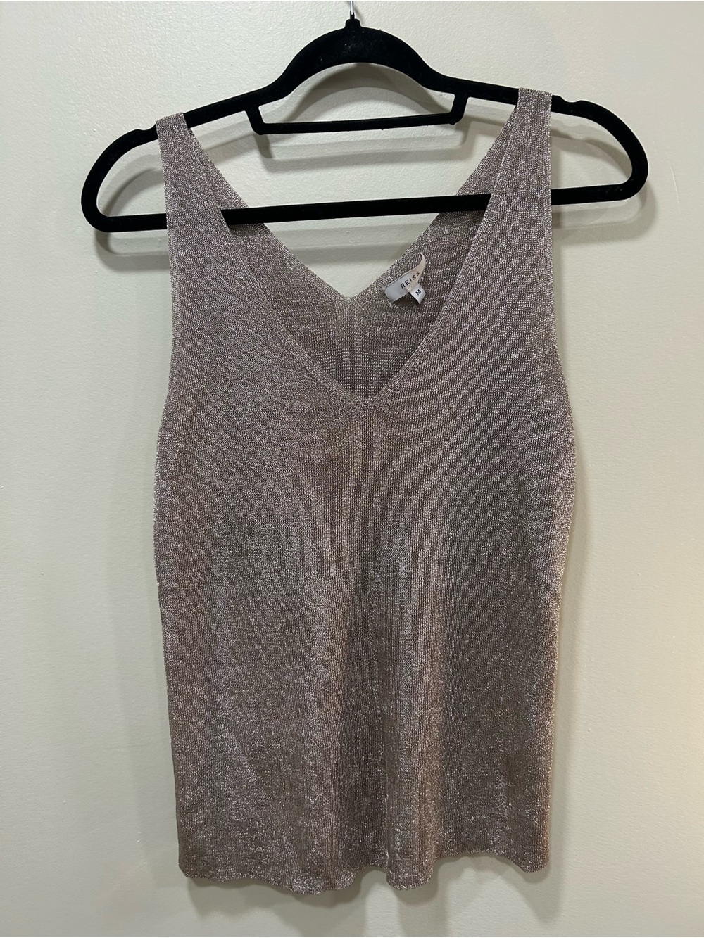 Reiss Metallic Gold Tank